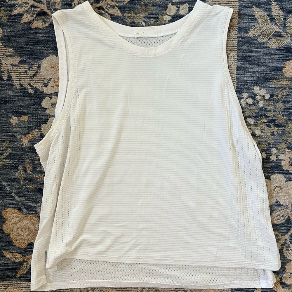 Lululemon White Tech Mesh Tank